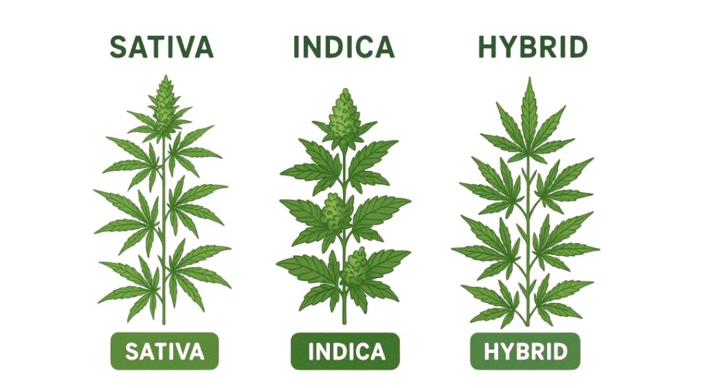 The Difference Between Sativa and Indica and Hybrid: All the Facts for People Who Just Want the Right Vibe