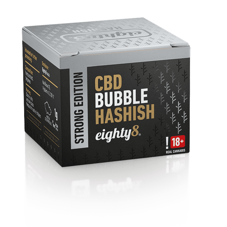 eighty8 bubble hash 1g 25 percent cbd hemp hash